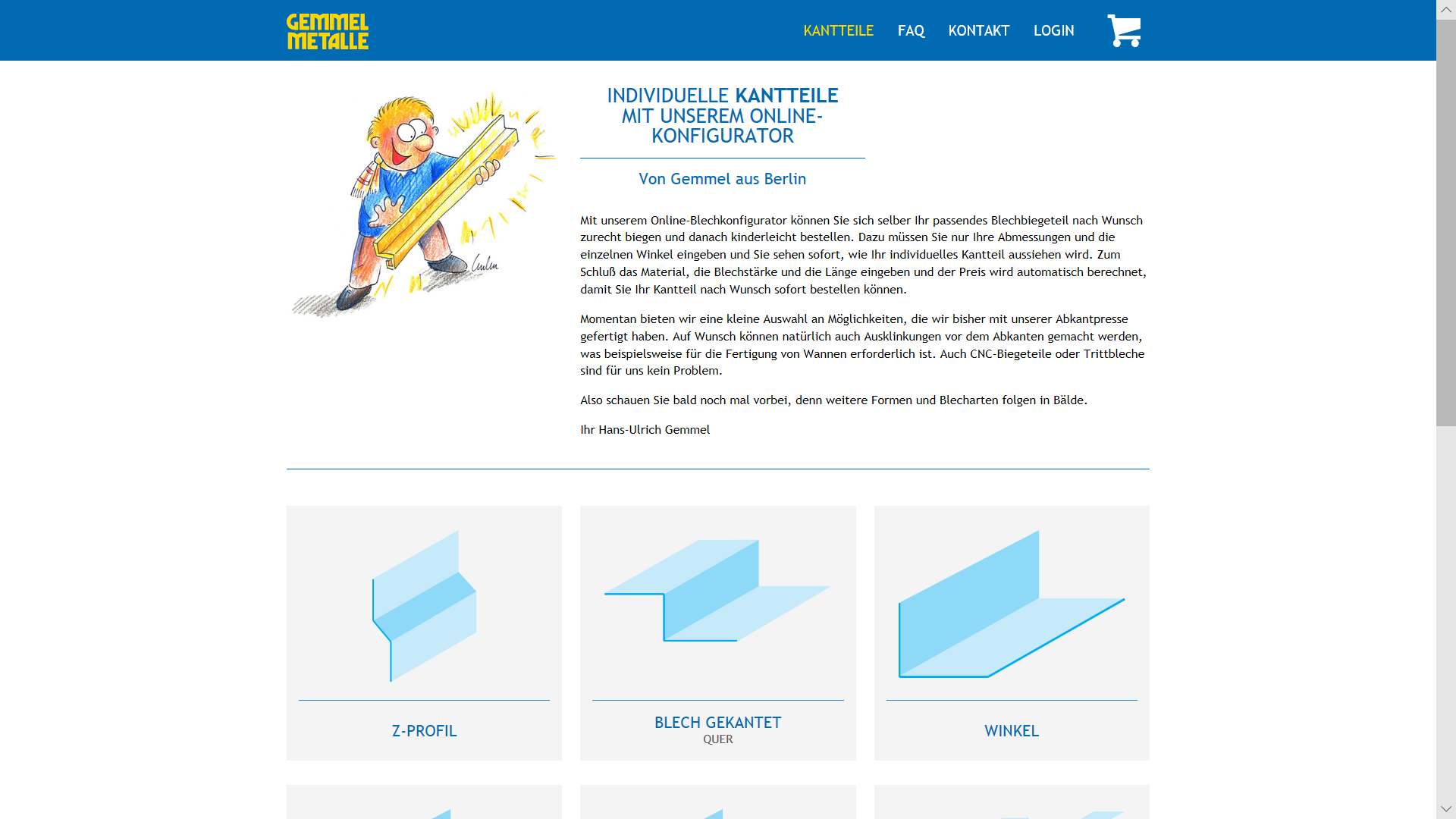 Vorschau Gemmel-Metalle Kantteileshop für präzise Zuschnitte
